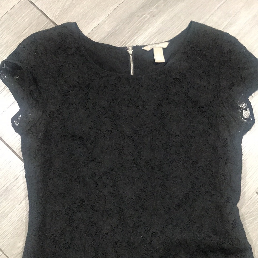 Banana Republic Round Neck Black Lace Sheath Dress - Picture 8 of 10
